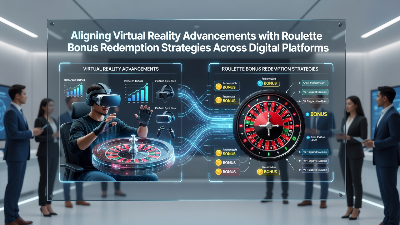 Player interacting with VR roulette table showing integrated bonus redemption menu