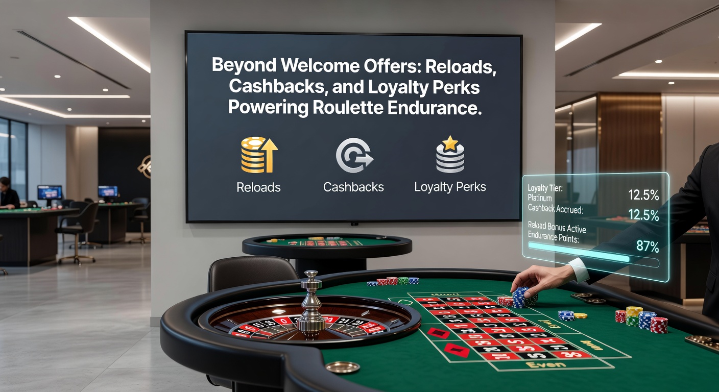 Graph showing cashback percentages reducing roulette losses over time, with a roulette table and money icons in the background
