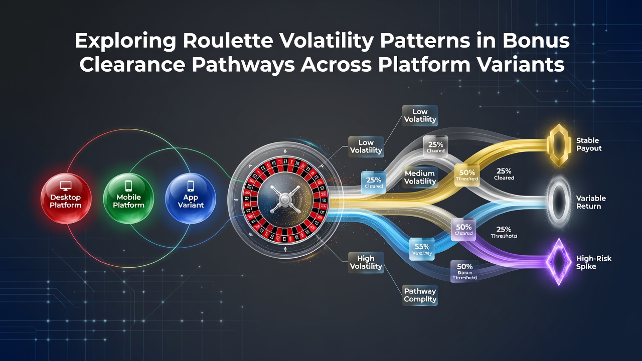 Visualization of roulette volatility patterns in bonus clearance across different platform variants