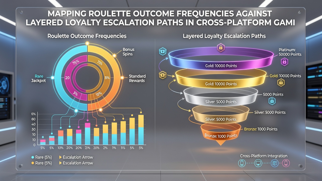 Chart illustrating layered loyalty escalation paths aligned with roulette frequency data in cross-platform networks