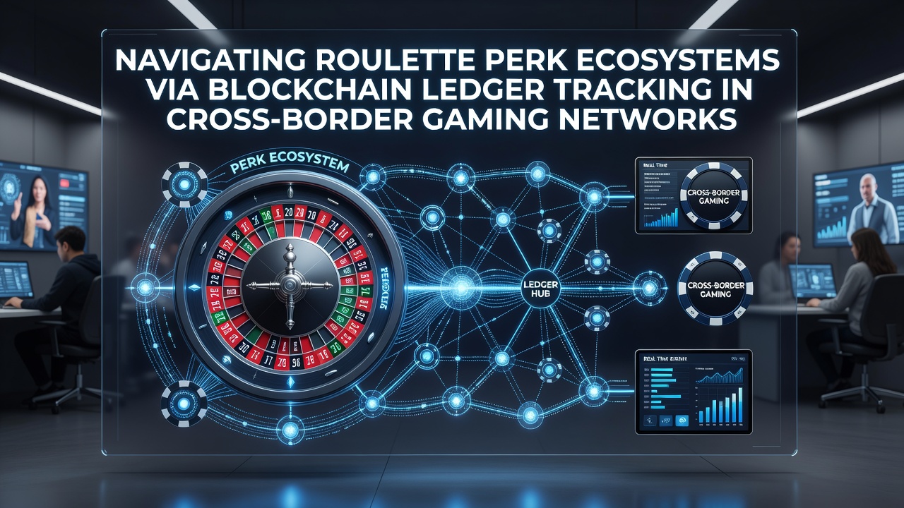 Cross-border gaming network diagram illustrating ledger synchronization for roulette bonuses
