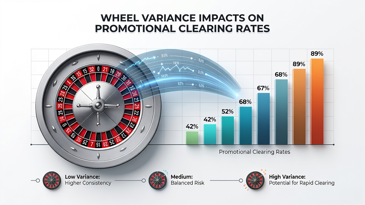 Analysis chart of promotional clearance rates across roulette wheel variants